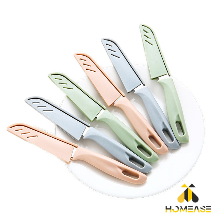 HA มีด มีดปอกผลไม้ มีดเล็ก มีสแตนเลส มีดหั่น มีดทำครัว มีดพกพา มีดหลากสี Fruit Knife
