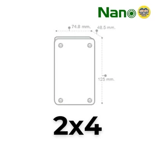 **ฝาใส** NANO กล่องกันน้ำ 2x4 4x4 6x6 สีขาว สีดำ กล่องพักสาย บ็อกพัก บ็อกพักสาย กล่องไฟ บ๊อกกันน้ำ บ็อกกันน้ำ นาโน