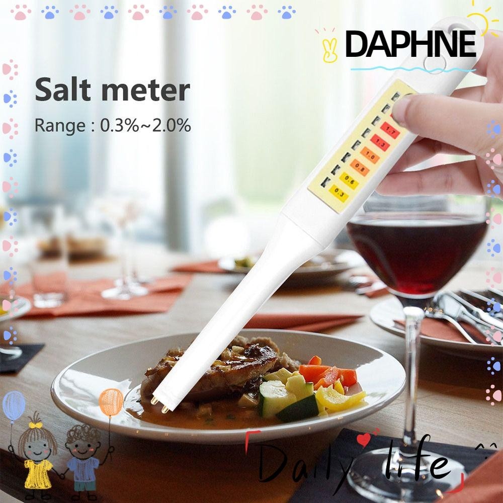 Daphne LED Salinity Meter, สีขาว ABS, ทองแดงอิเล ็ กทรอนิกส ์ อาหาร Salinity Tester, กันน ้ ําซุปน ้ ําเค ็ ม Hydrometer สุขภาพ Diet