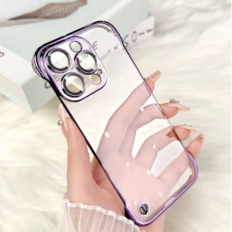 พร้อมฟิล์มเลนส์เคสโทรศัพท์บางเฉียบและโปร่งใสสําหรับระบายความร้อนเหมาะสําหรับ ไอโฟน 11 12 13 14 15 มือโปร สูงสุด การออกแบบไร้กรอบมาพร้อมกับตาข่ายกันฝุ่น ไอโฟน 15 14 บวก