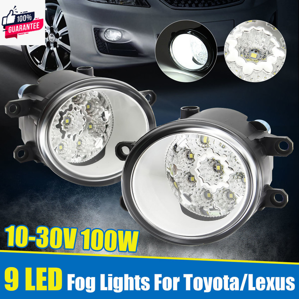 ไฟตัดหมอก ไฟสปอร์ตไลท์ คู่9 LEDขัขี่ไฟตัดหมอกหลอดไฟสำหรั for Toyota Corolla Altis CamryยาริสวีออสRAV4 VIOS Fog Lamp