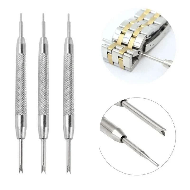 1pc Sliver นาฬิกาซ ่ อมเครื ่ องมือเปลี ่ ยนและลบสายคล ้ อง Multi-function Double-ended Graduated หูชุด Professional โลหะสําเร ็ จการศึกษาดิบหูชุด