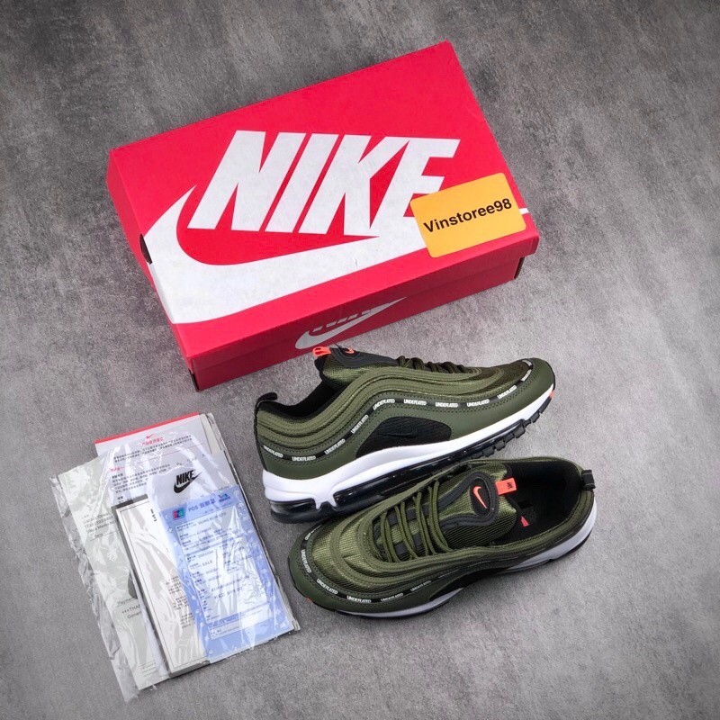 Hot Nke AIR MAX 97 AIRMAX 97x UNDEFEATED OLIVE GREEN ARMY REFLECTIVE SNEAKERS