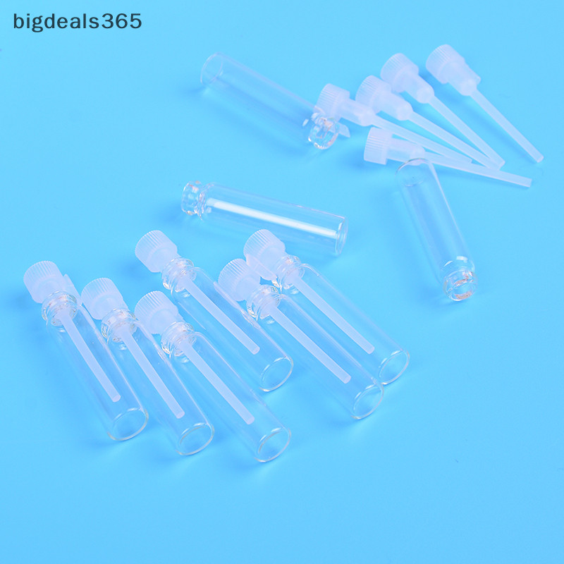 [bigdeals365 ] 10/50ชิ ้ นมินิ 1ml ขวดแก ้ วเปล ่ าน ้ ํามันขวดห ้ องปฏิบัติการสต ็ อกใหม ่