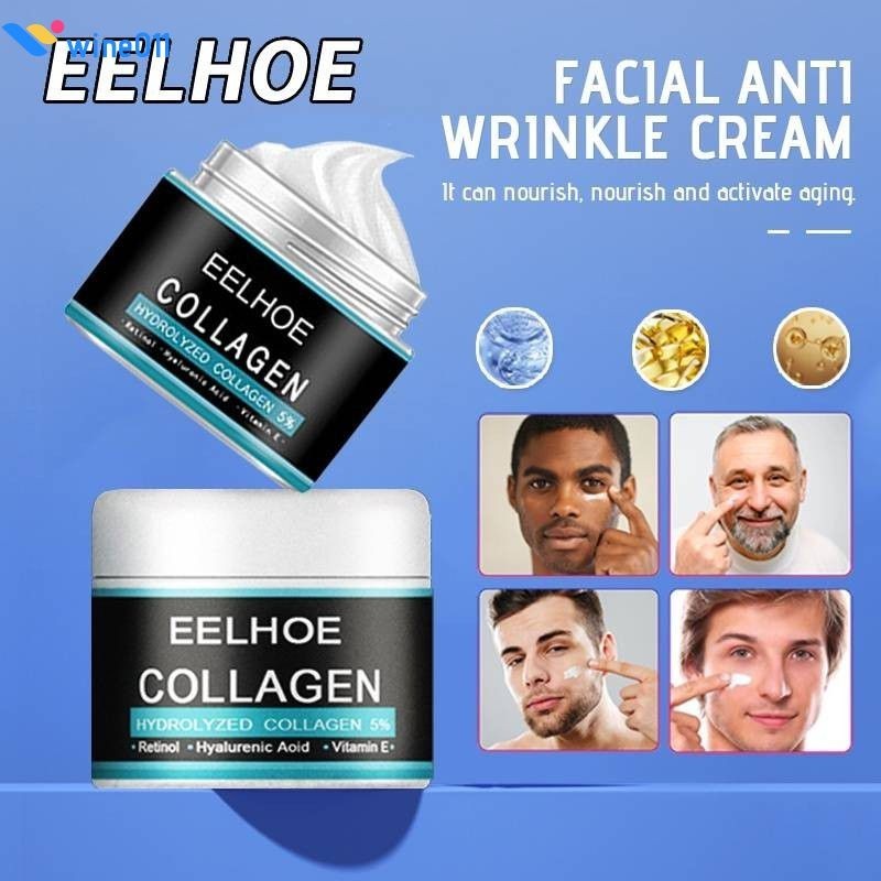 Eelhoe Men's Face Fadeครีมลดริ้วรอยคอลลาเจนเรตินอลผู้ชายครีมทาหน้าลดเลือนริ้วรอยMoisturizerไวท์เทนนิ่งครีมบำรุงผิวหน้า 【ในสต็อก】ใช้งานง่าย wine011
