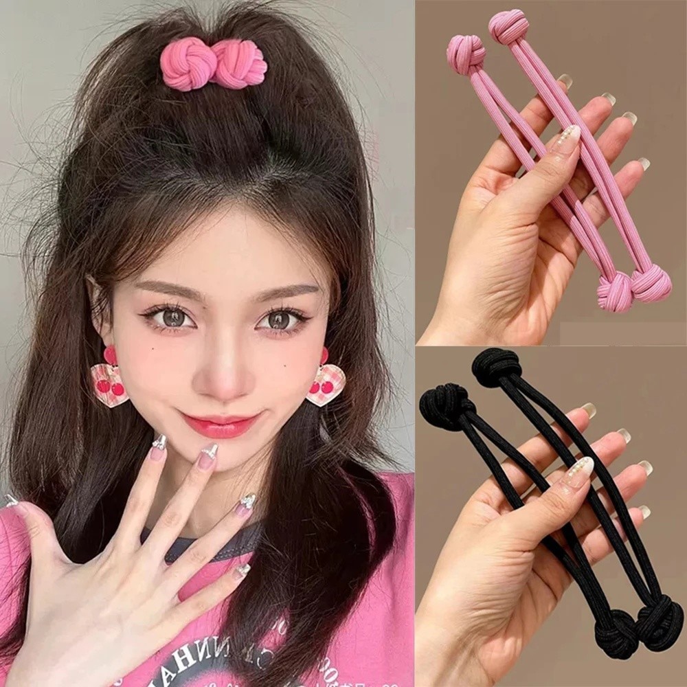 สูงผมหางม ้ ายางวงผมหนา Tie ยืดหยุ ่ นหัวเชือกสําหรับผู ้ หญิงหญิงผูกผมวงกลมอุปกรณ ์ เสริมผม