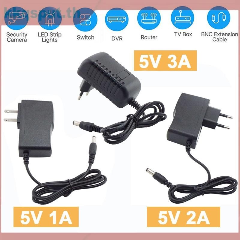 Universal 110-240V AC to DC 1A 2A 3A 5V Power Adapter Supply Charger Adaptor EU US Plug สําหรับแถบไฟ