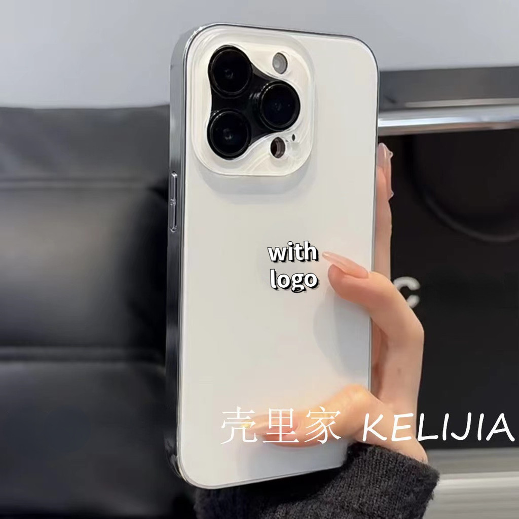 พร้อมโลโก้Luxury Matte Plating Creativeเลนส์ป้องกันเคสโทรศัพท์สําหรับiPhone 15 14 13 12 11 Pro Max 15 Plusปลอกพร้อมกล้องรวมทุกอย่างป้องกันฮาร์ดปกหลังiPhone