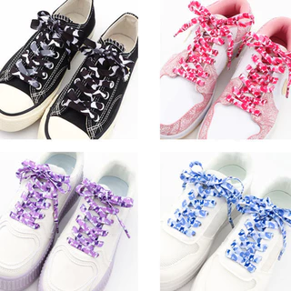 1คู่อเนกประสงค์Camouflageเชือกผูกรองเท้าทุกวันหลายสีพิมพ์รองเท้าสําหรับUnisex 120/140/160 ซม.รองเท้าอุปกรณ์เสริมสําหรับนอกกีฬา