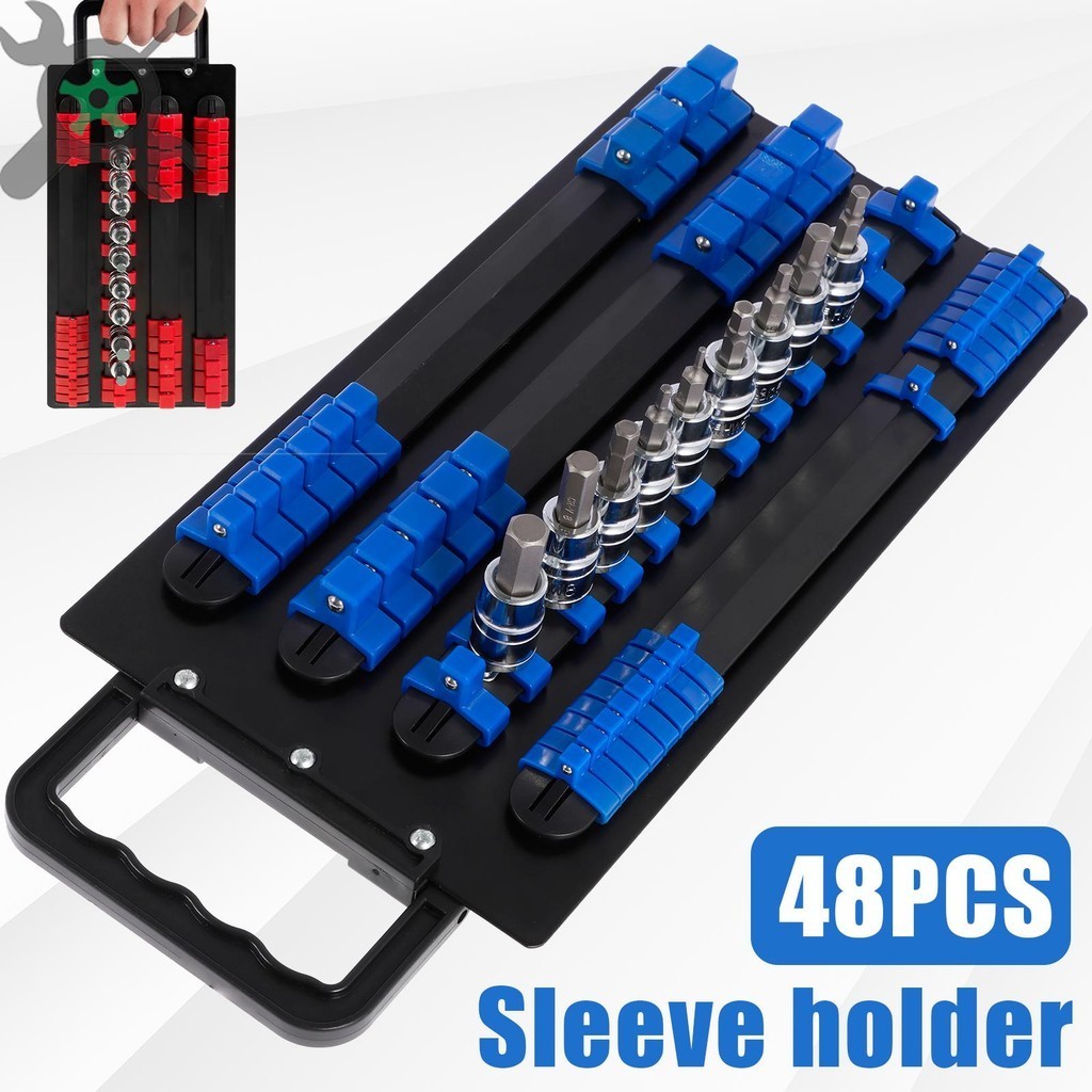 Socket Organizer Heavy Duty Socket Set Holder ทนทาน Socket ชั้นวางเหล็กพร้อมที่จับพกพา SHOPTKC6885