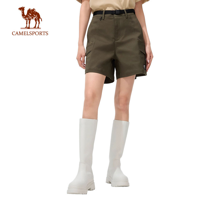 CAMEL SPORTS กางเกงขาสั ้ นคาร ์ โก ้ ฤดูร ้ อนใหม ่ กางเกงกระชับสัดส ่ วนแห ้ งเร ็ วระบายอากาศตรงหลวมอเนกประสงค ์ สบายๆ