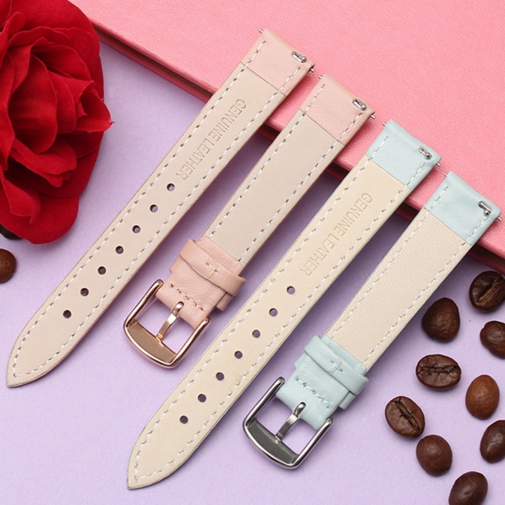 14 มม.สําหรับ Garmin นาฬิกา Lily2 สายหนัง Lily 2 หญิง SmartWatch เปลี ่ ยนหนัง Watchband ผู ้ หญิง Cowhide สาย