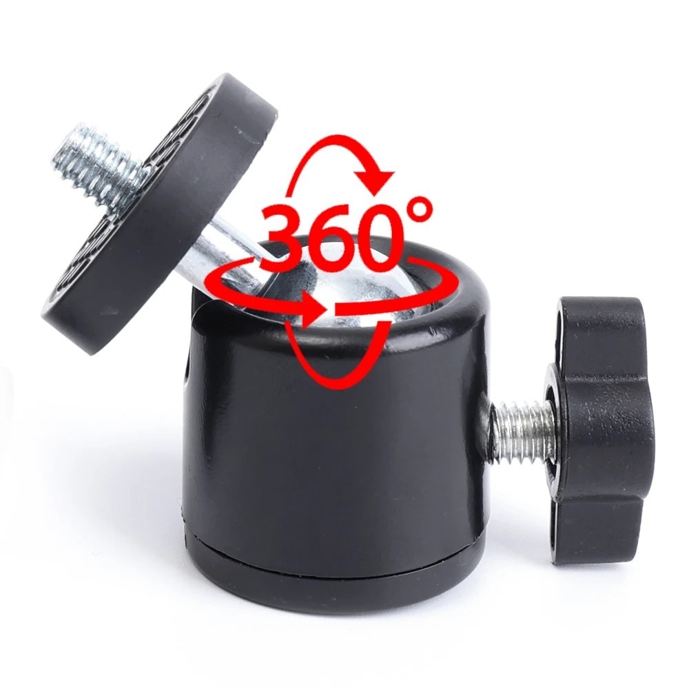Mini Ball Head Screw Tripod Mount 360 Degree Rotating Mount Base Adapter for DSLR Camera Nikon IPhone 15 Pro Max