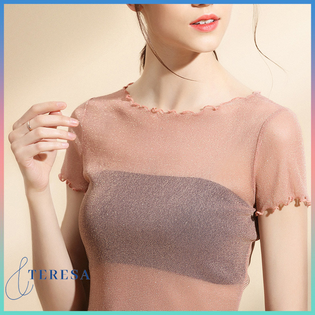 เสื้อยืดผู้หญิงรูปทรงสวยงามสำหรับฤดูร้อน ดูสุดเซ็กซี่