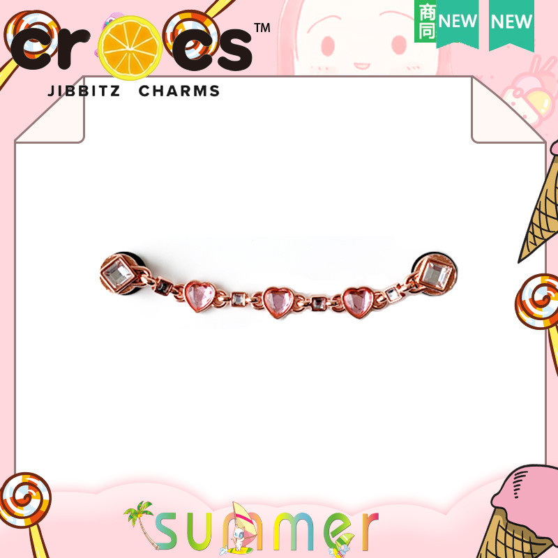 JIBBITZ cross charms ตัวติดรองเท้า DIY อัญมณีโซ่โลหะ ตัวติดรองเท้า cross