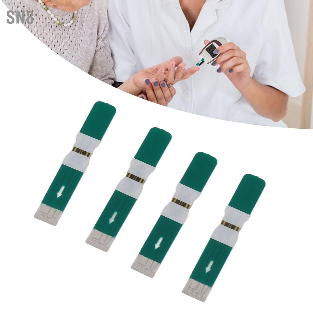 SN8 50PCS แถบทดสอบน้ำตาลในเลือด PET แถบทดสอบโรคเบาหวานที่ถูกต้องสำหรับการตรวจสอบน้ำตาลในเลือดด้วยตนเอง