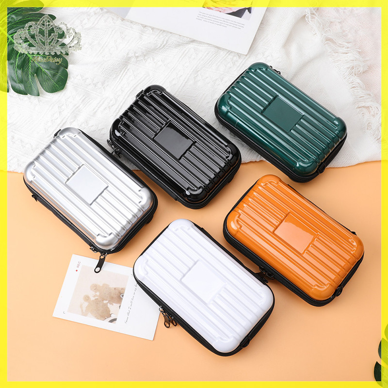 Daisy Simple น้ําหนักเบากล่องกระเป๋า Unisex อินเทรนด์ Hard Case กระเป๋าสะพายซิปสีทึบผู้หญิงผู้ชาย Messenger กระเป๋า TH