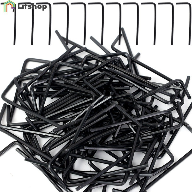 เครื่องมือซ่อมมือ - สําหรับซ่อมรถยนต์, ซ่อมของเล่น, ซ่อมเฟอร์นิเจอร์ - ประแจหกเหลี่ยม L-Type สีดํา - Double End Allen Key Short Arm Tool - ประแจเมตริก