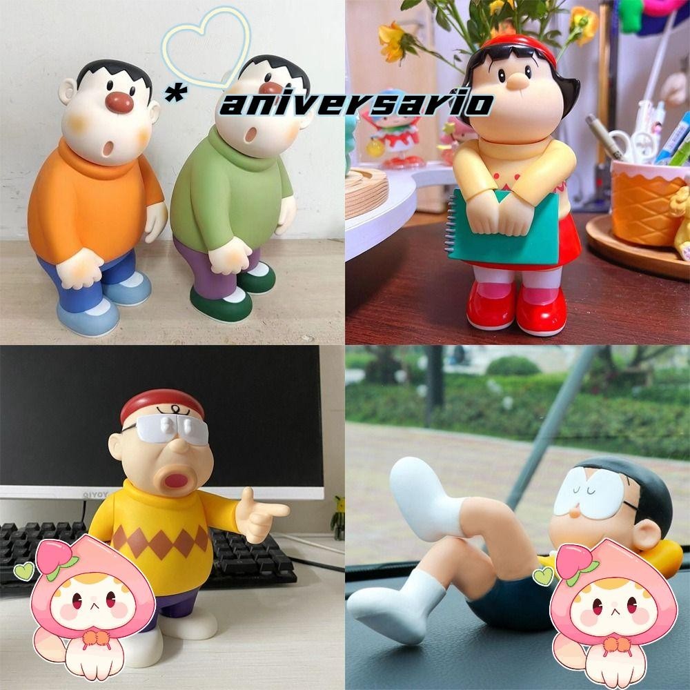 Aniversario โมเดลโดราเอมอน รูปไวนิล 11/23ซม. อ้วน|ฟิกเกอร์ ตกแต่งเดสก์ท็อปอนิเมะสุดน่ารัก บ้าน