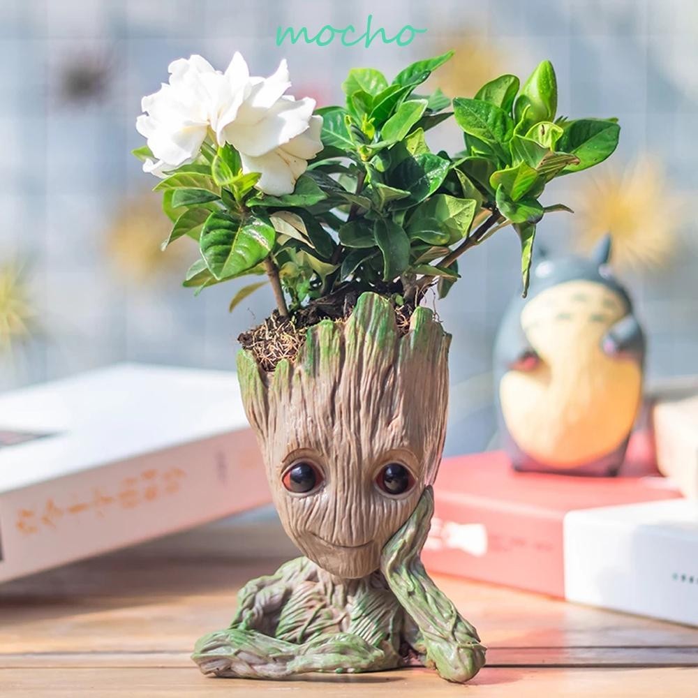 Mocho Groot ดอกไม ้ หม ้ อสําหรับเด ็ กคุณภาพสูง Garden Planter สําหรับของขวัญ Tree Man Groot ของเล ่ น