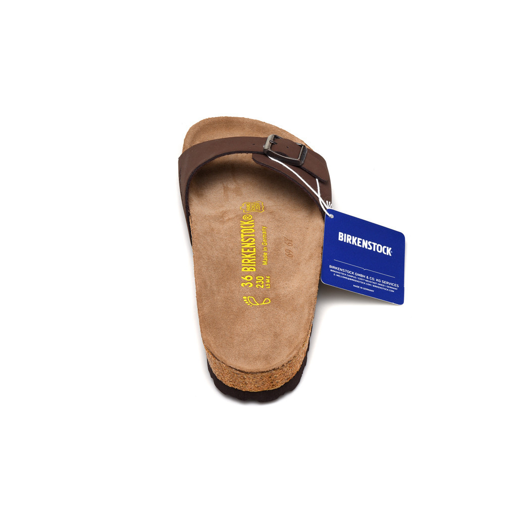 Made in Germany Cork รองเท้าแตะสีน้ําตาลฝ้าสําหรับผู้ชายและผู้หญิง Madrid 34-41