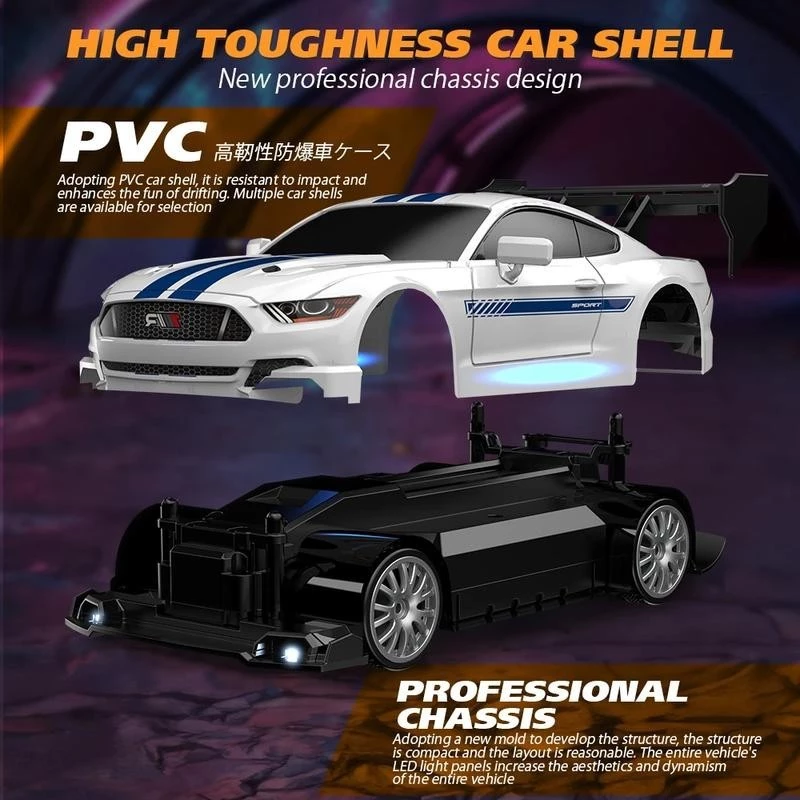 4wd RC 1/24 Drift Racing รถของเล่น GTR AE86 รถรุ่น Ford Mustang กีฬาสไตล์รถรีโมทคอนโทรลรถของเล่น thumbnail 8