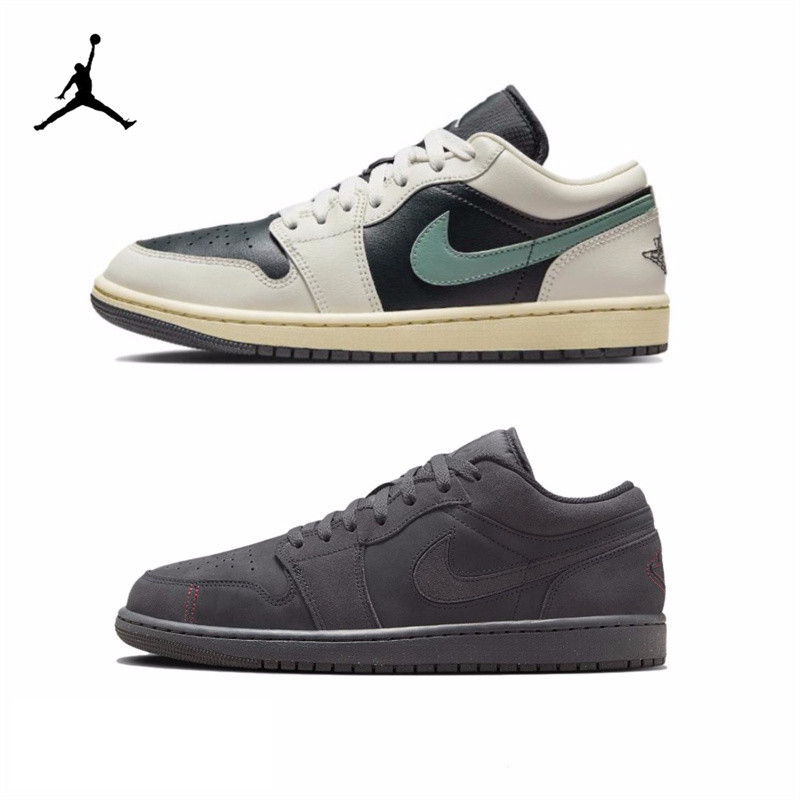 High Version Air A/J 1 Low A/J 1 Barb Black Green 0774-001 FD8635-001 หมอกดํา