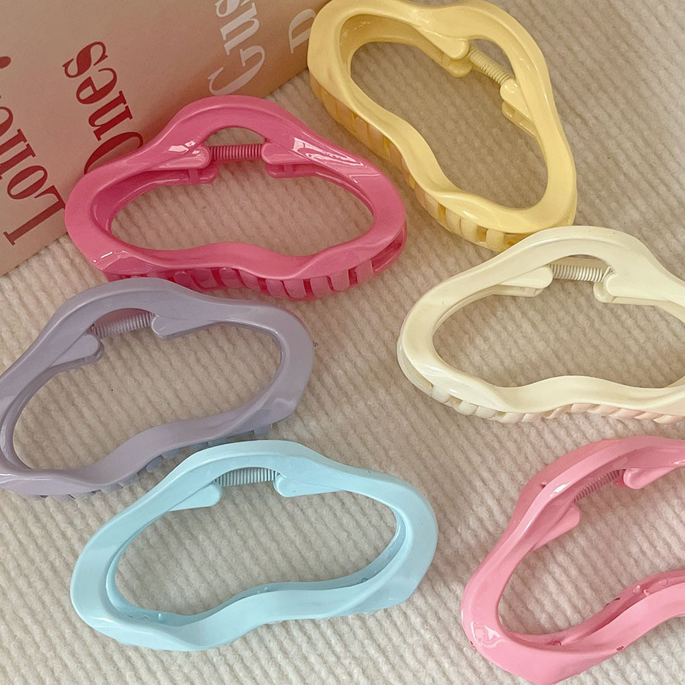 ลูกกวาดสี Hollowed Out เมฆจับคลิปขนาดใหญ่ฉลามคลิป Headwear คลิปผมบัตรใหม่สไตล์เครื่องประดับผม