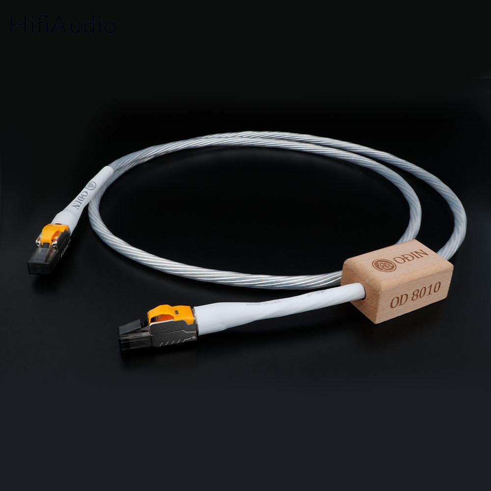 HiFi Nordost ODIN Ethernet Cable Cat8 Speed Lan Cable RJ45 Network Patch Cable พร้อมตัวนําเงินที่มีค