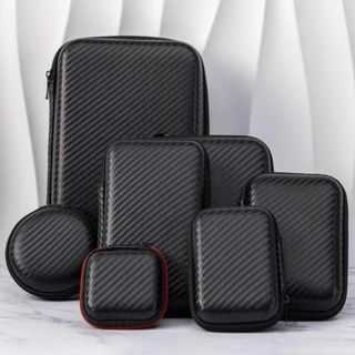 MELODYGOODS1FJ กล่องเก็บอุปกรณ์ดิจิตอล, กระเป๋าใส่หูฟังที่ทนทานทนต่อการสึกหรอ, ฝาครอบป้องกันฮาร์ดไดรฟ์แบบพกพา EVA สากลคุณภาพสูง