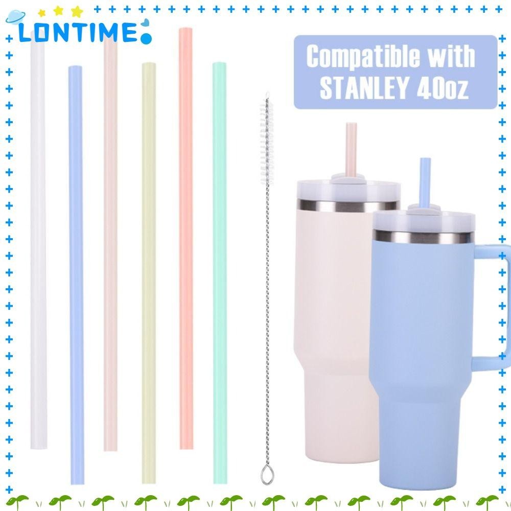 Lontime หลอดถ้วย,แบบพกพาถ้วยอุปกรณ์เสริมหลอดพลาสติก,ของขวัญสีทึบรถ Travel ถ้วยฟางนํากลับมาใช้ใหม่ถ้วยน้ําฟางสําหรับ 40oz สําหรับ 40oz