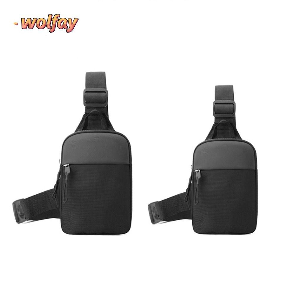 Wolfay Mens Chest Bag, Sport Canvas Shoulder Crossbody Bag, Cross Mini Phone Handbag Small Sling Pack