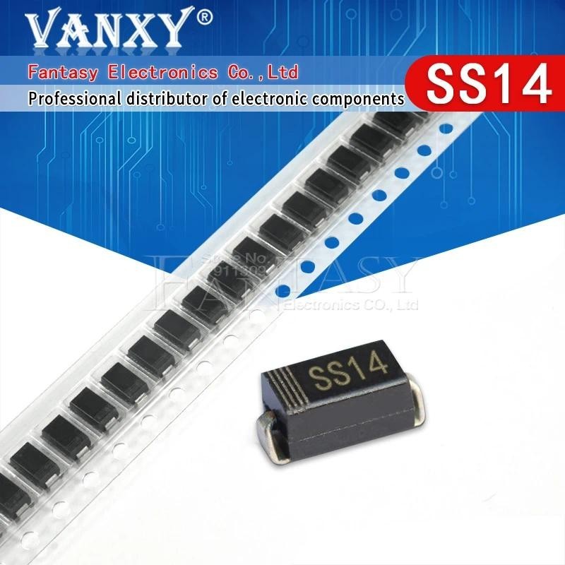 100pcs SMA ไดโอด 1N5819 SS14 1N5822 SS34 SR160 SS16 1N5817 SS12 SS110 SR360 SS36 SR240 SS24 SR2100 SS210 SS310 SS220 SS510 อิเล็กทรอนิกส์ส่วนประกอบ