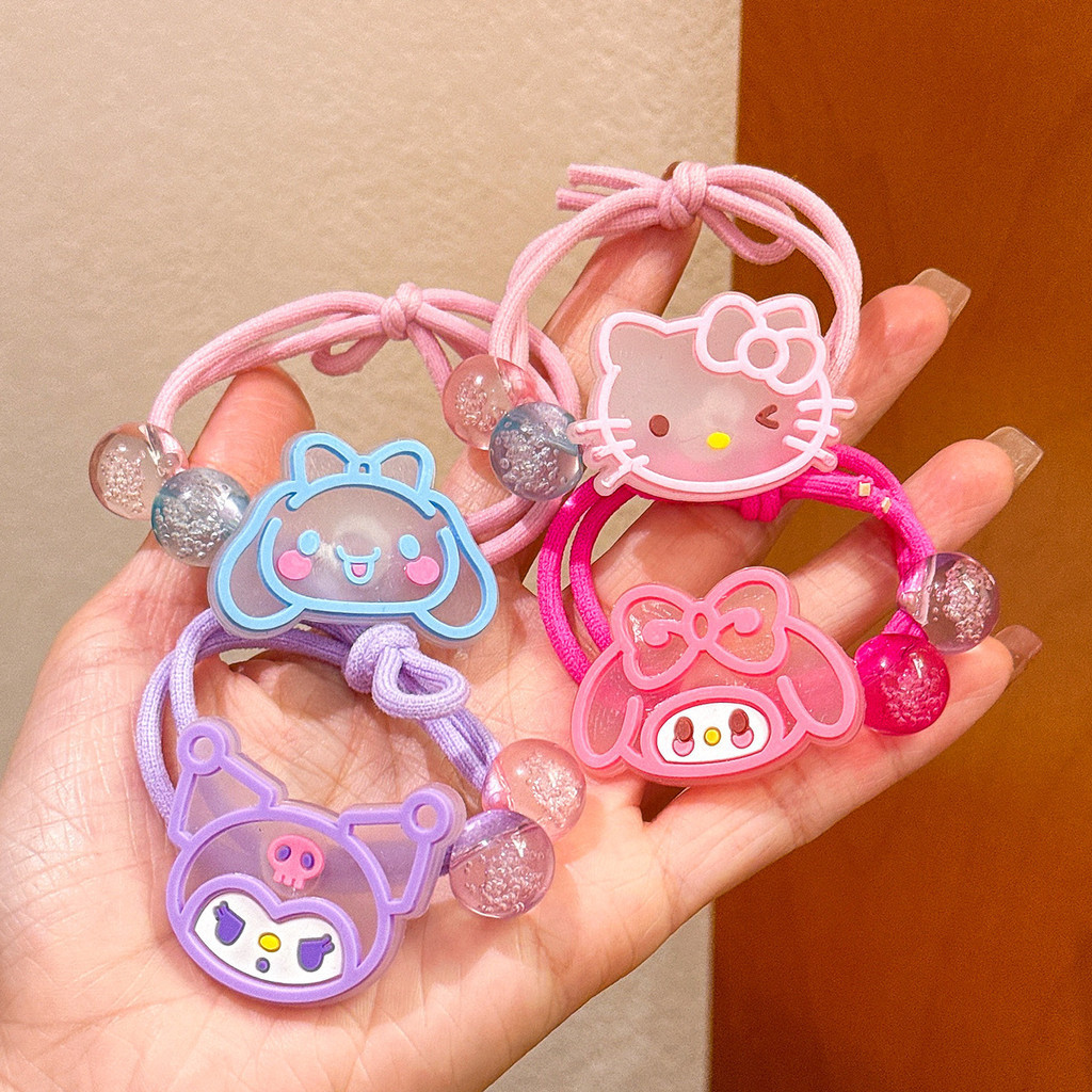 น ่ ารักการ ์ ตูน Sanrio แหวนผมทนทานไม ่ เจ ็ บผมเด ็ กยางรัดสาวน ้ อยผูกผมหางม ้ าเครื ่ องประดับผม