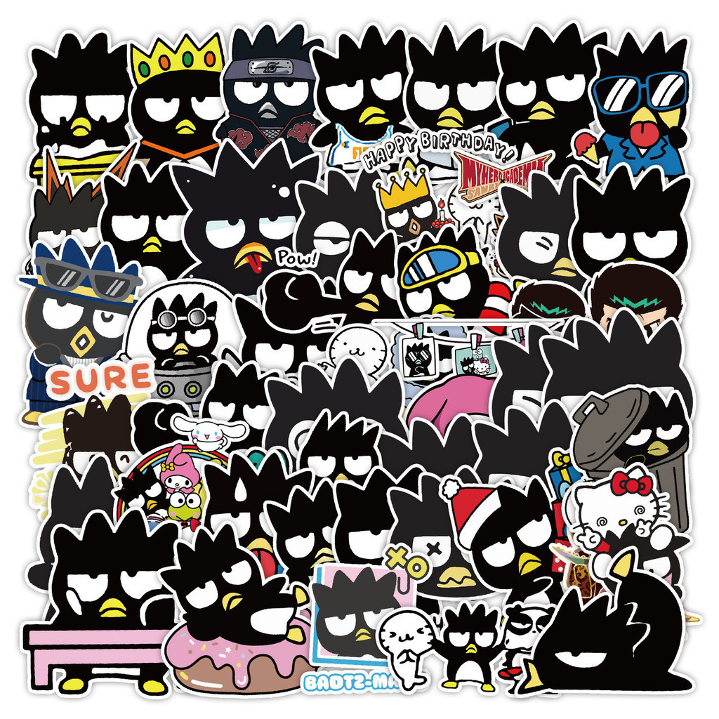 50 ชิ ้ น/Pack ตลก BAD BADTZ-MARU Sanrio การ ์ ตูนสติกเกอร ์ PVC กันน ้ ํา