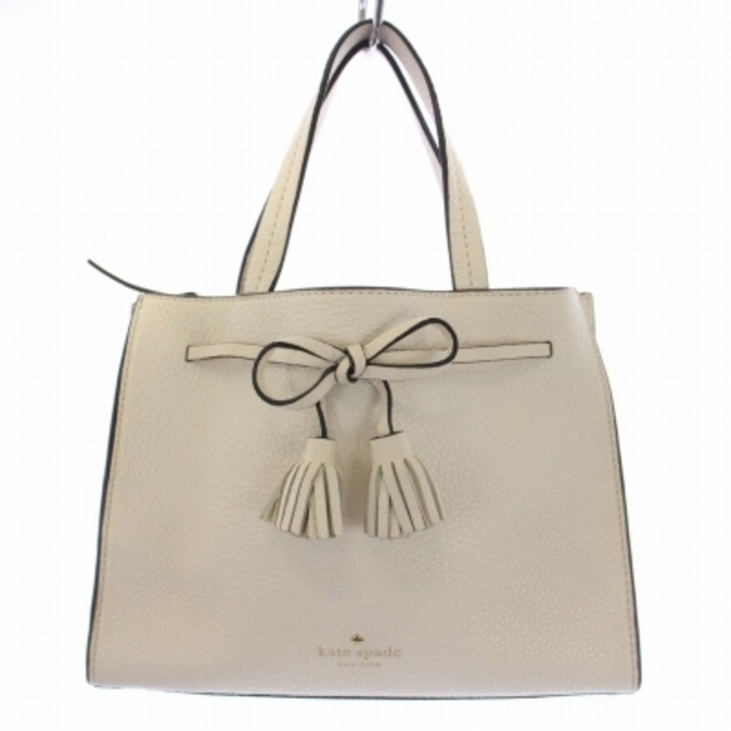 KATE SPADE KATE SPADE handbag tote bag leather white Direct from Japan Secondhand