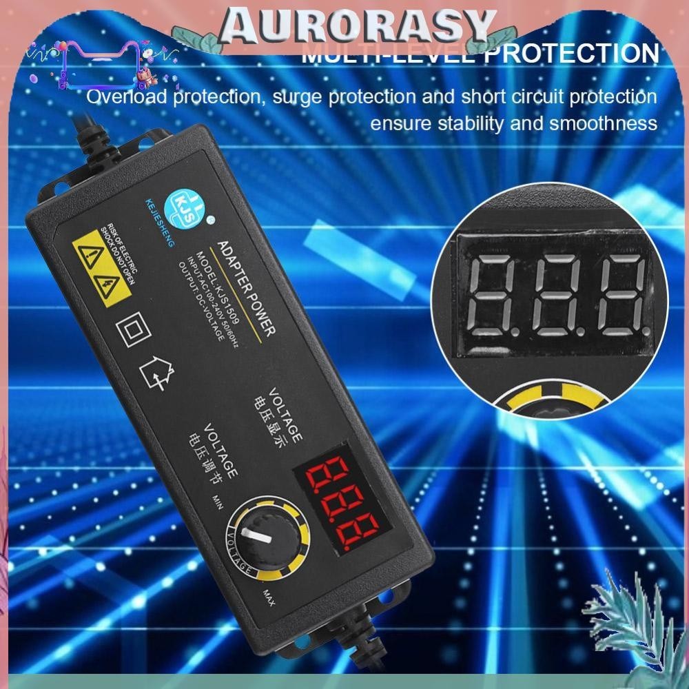 [AS ] อะแดปเตอร ์ แปลงไฟ 3-36V 60W แรงดันไฟฟ ้ าปรับได ้ พร ้ อมปลั ๊ ก US หน ้ าจอแสดงผล