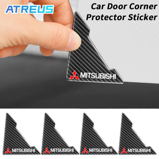 2/4ชิ้น Mitsubishi ซิลิโคนกันกระแทกมุมประตูรถ คาร์บอนไฟเบอร์ ยางกันกระแทก ป้องกันการชนมุมประตูรถยนต์ ซิลิโคนกันมุมประตูรถ สำหรับ Mitsubishi Xpander Cross Triton Grandis Attrage Mirage Outlander Xforce Pajero Sport ASX