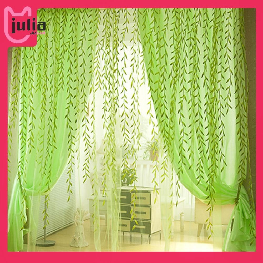 [ Julia1.th ] Willow Floral Gauze Curtain บทความตกแต ่ งโปร ่ งแสงสําหรับหน ้ าต ่ างประตูห ้ อง