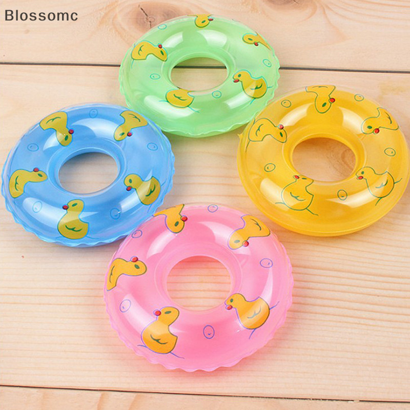 Blossomc เด็กมินิว่ายน้ําแหวนของเล่นอาบน้ําฤดูร้อนสนุกสระว่ายน้ําอุปกรณ์เสริมแหวนลอยของเล่นสําหรับเป็ดยางตุ๊กตา Inflatable Bath ของเล่นใหม่