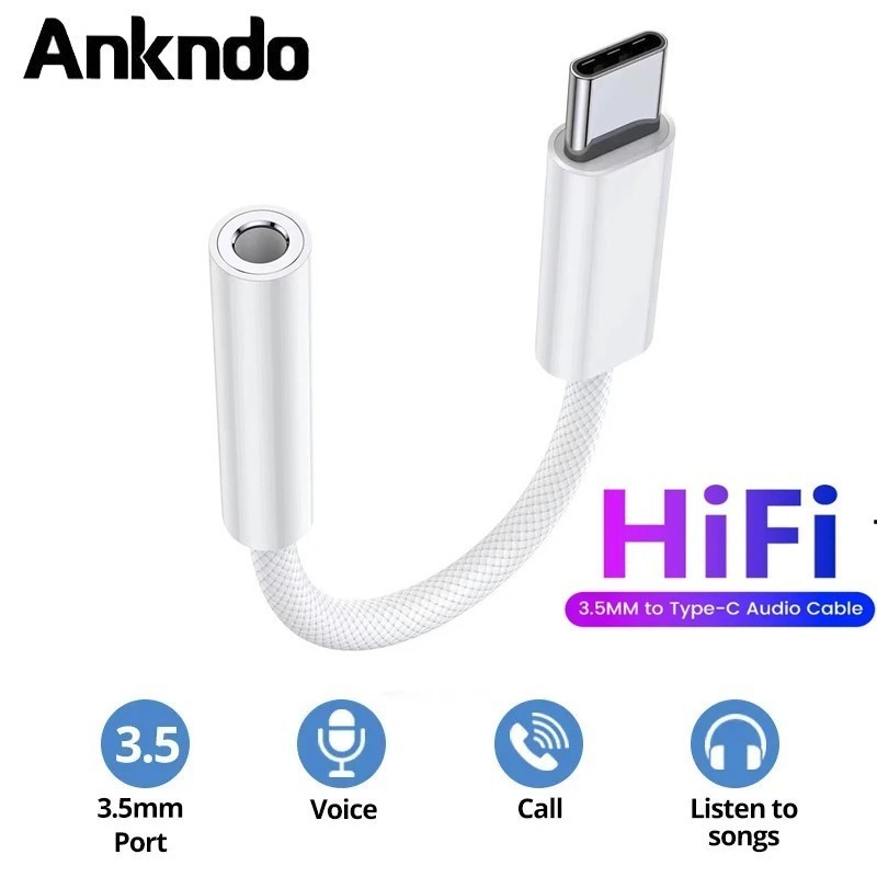 Type-c ถึง 3.5 มม.อะแดปเตอร์หูฟังสําหรับ i/โทรศัพท์ 15 Pro Max Plus DAC Call 3.5 แจ็ค USB C สายแปลงเสียงพร้อมไมโครโฟนสําหรับ Samsung