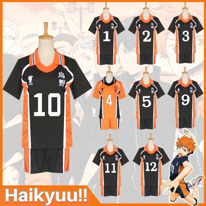 Haikyuu คอสเพลย ์ เครื ่ องแต ่ งกาย Karasuno High School Volleyball Club Hinata Shyou Sportwear Jerseys ชุด