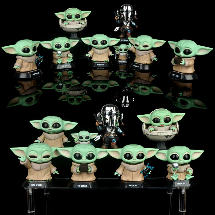 Ht Star Wars Mandalorian Baby Yoda cosbaby เขย ่ าหัวรูปเครื ่ องประดับ