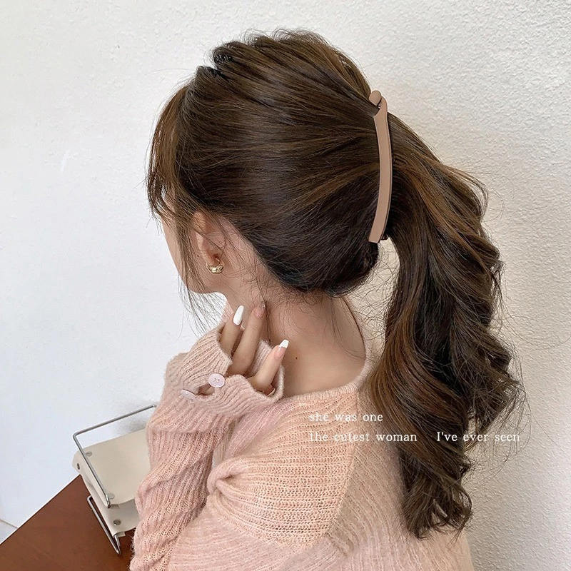 1 ชิ้นผู้หญิง Mette ไม่มีรอยต่อผมหางม้าสูง Grips กิ๊บติดผม Hairpin อุปกรณ์เสริม
