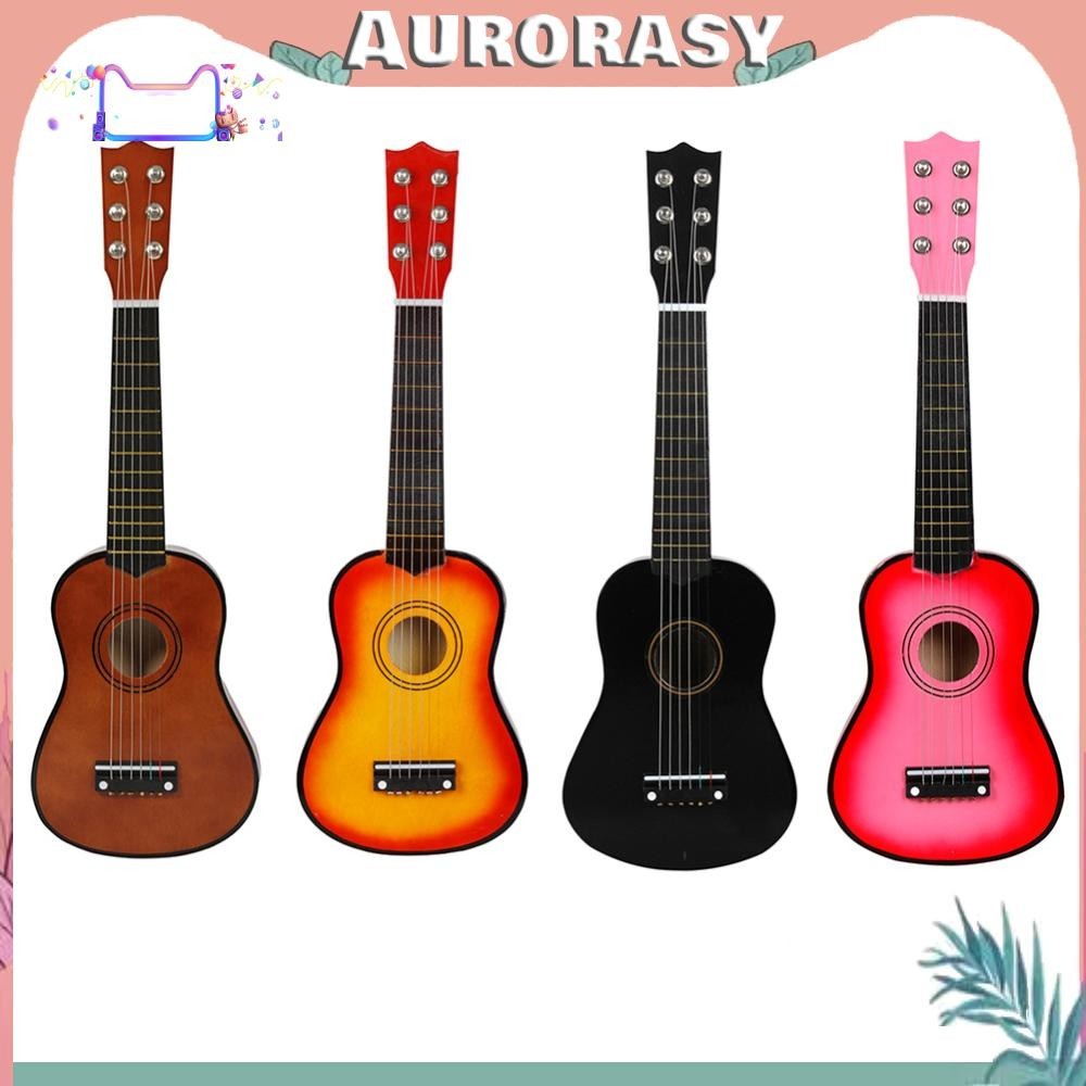[AS] 21 นิ้ว Basswood กีตาร์ขนาดเล็ก 6 สายเครื่องมือเด็กเริ่มต้นของเล่น
