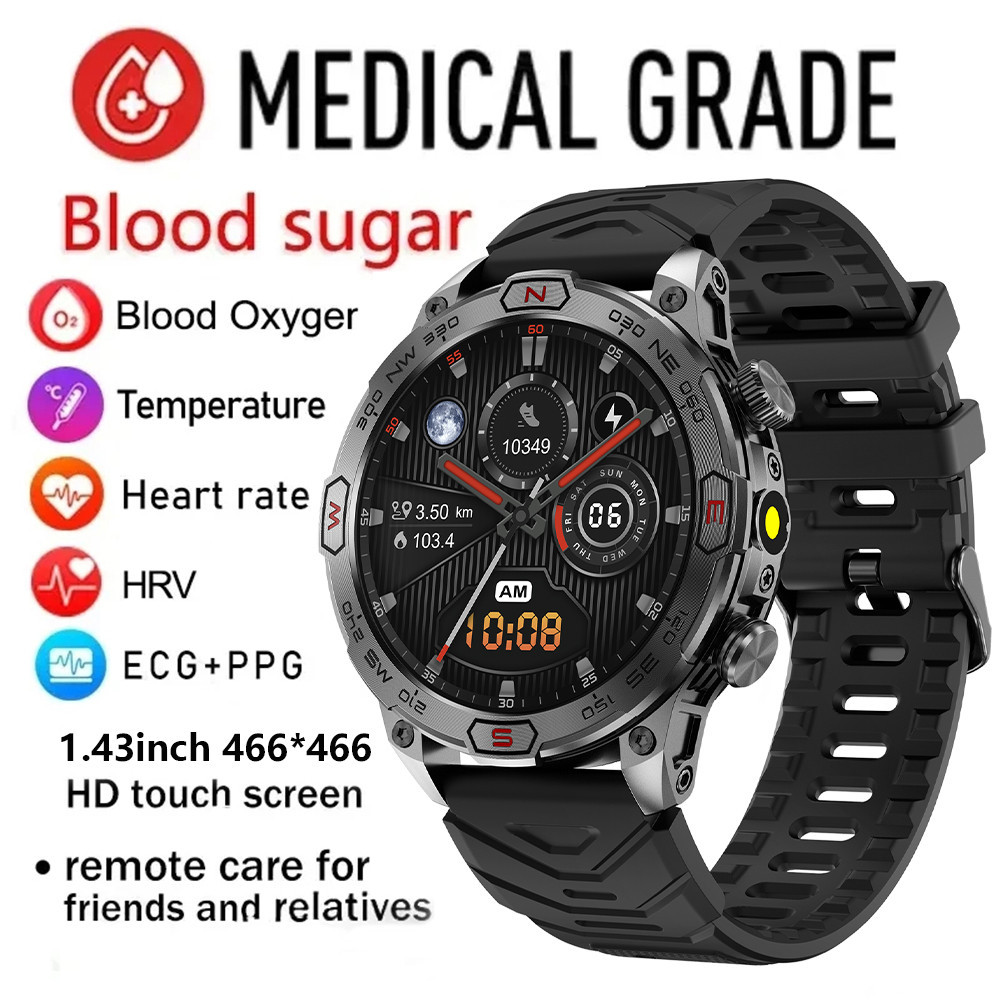 GEJIAN 2024 ใหม่สมาร์ทวอทช์กลางแจ้งผู้ชาย ECG + PPG การตรวจจับอัตราการเต้นของหัวใจสุขภาพกีฬา LED AI เสียงบลูทูธโทรสมาร์ทวอทช์สําหรับผู้หญิง
