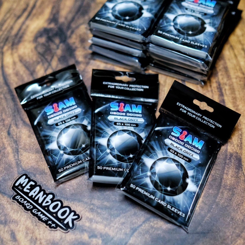 ซองใส่การ์ด SBG Sleeve : Black (แบบหนา 90 ไมครอน) ขนาดการ์ด : 65x100 mm.
