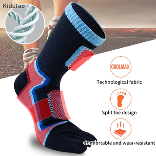 Kidatao Toe ถุงเท้าข้อสั้นกีฬาตาข่ายลื่นทนทานฟิตเนสบาสเกตบอลกลางแจ้ง Travel 5 นิ้วถุงเท้าใหม่
