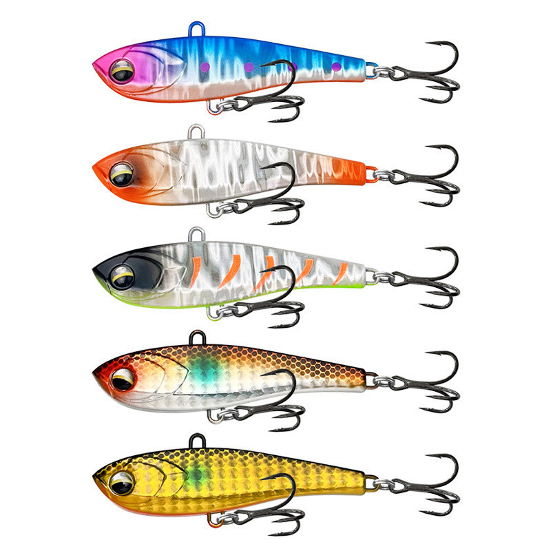 5.5 ซม./9g 7 ซม./16g 9 ซม./33g เลเซอร์เคลือบจม VIB 3D ตา hare lure ยาวหล่อโลหะ jig lure เหยื่อคุณภาพ treble hook