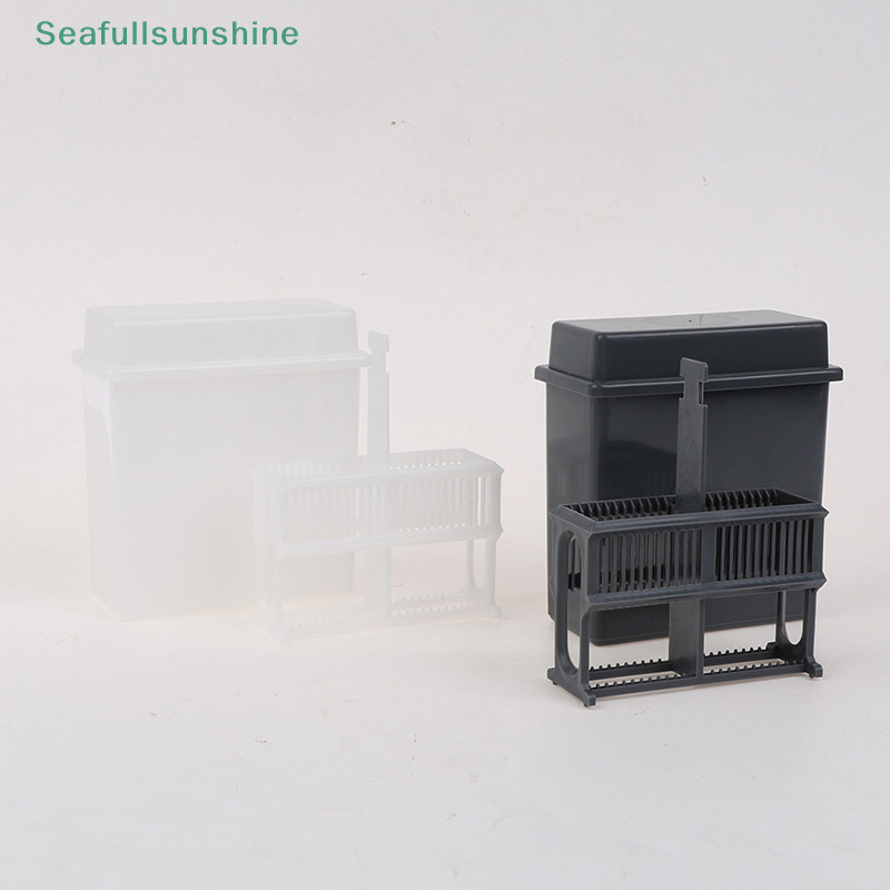 Seaf> 24 ช่อง Staining Jar Rack สําหรับกล้องจุลทรรศน์สไลด์,Slides Staining Rack ชุดจานอย่างดี